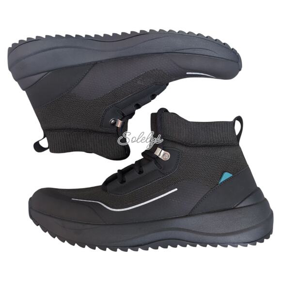 Vessi Stormburst Womens 9 Waterproof Space Black High Top Knit Sneaker Boot - Picture 12 of 13